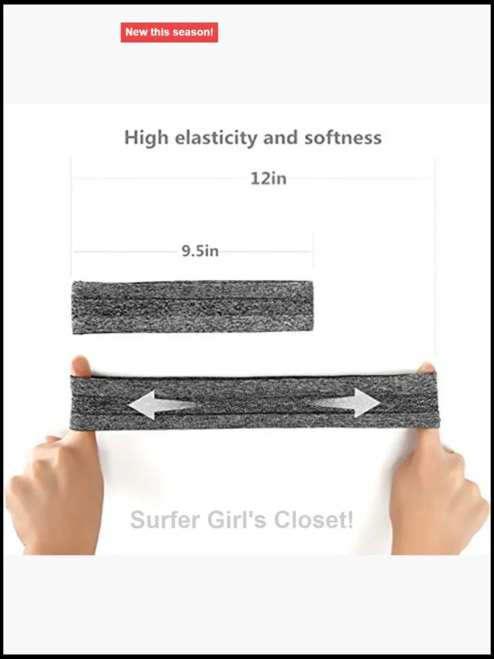 6-Pack Non Slip Sport Headbands for Women - Moisture Wicking Sweatbands for